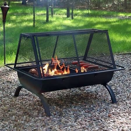 Sunnydaze 36" Northland Grill Cooking Fire Pit with Protective Cover