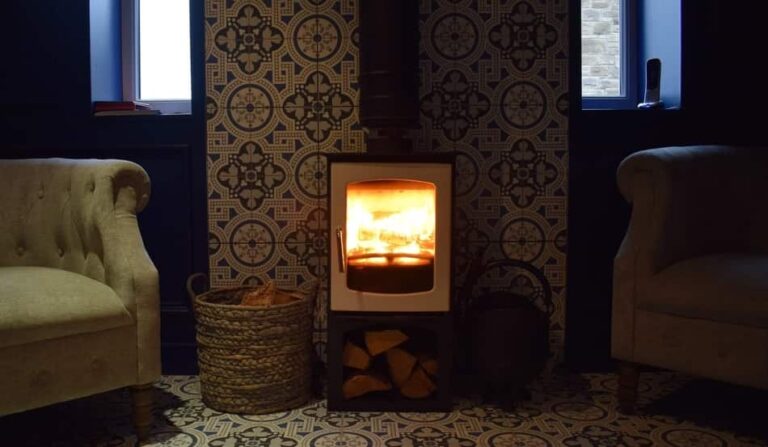 Wood stove heat shield