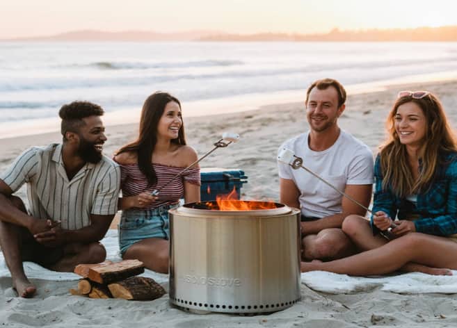 Solo Stove Firepit at the Beach