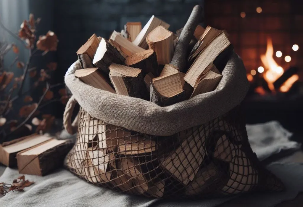 Firewood bundle bags